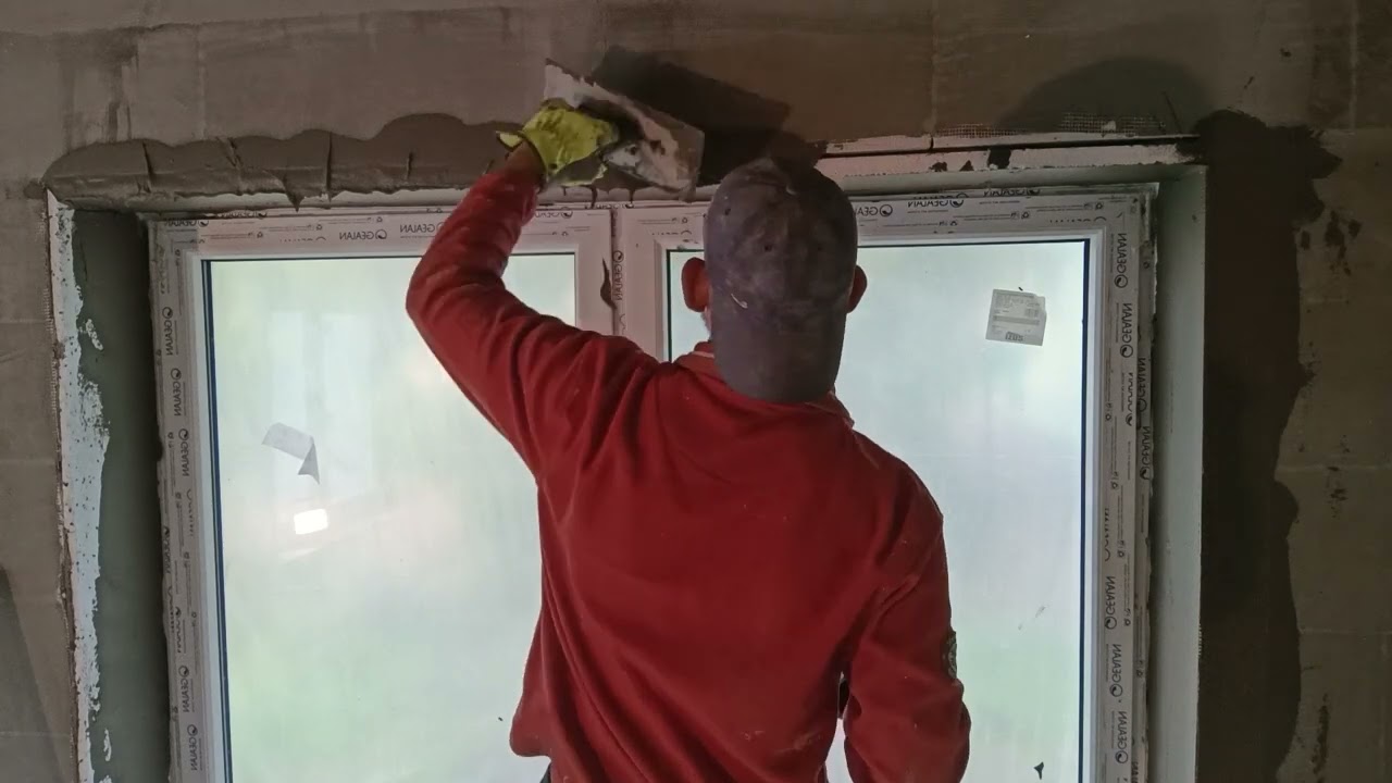 usazení rohovek okenní špalety.