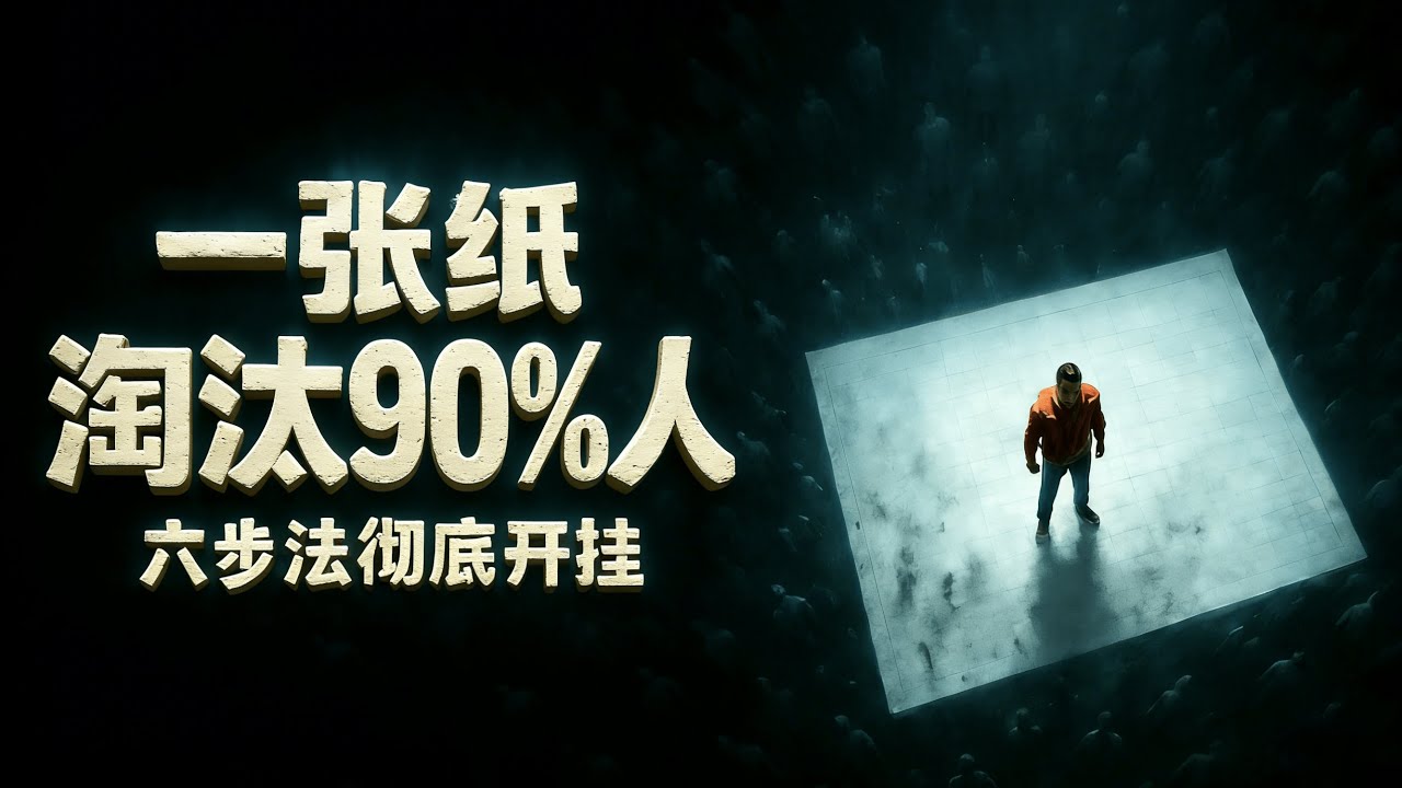 一张纸，淘汰身边90%的人，六步法让你彻底开挂