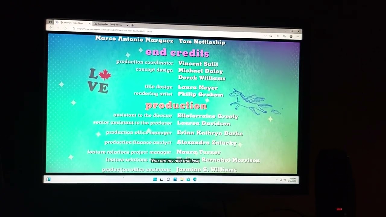 Turning Red End Credits Theater Quality