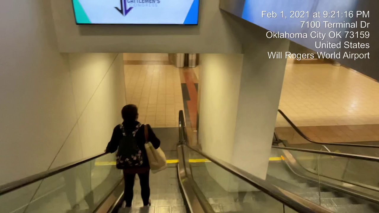 From Plane to Rental Car at Will Rogers World Airport, Oklahoma, Feb 01, 2021
