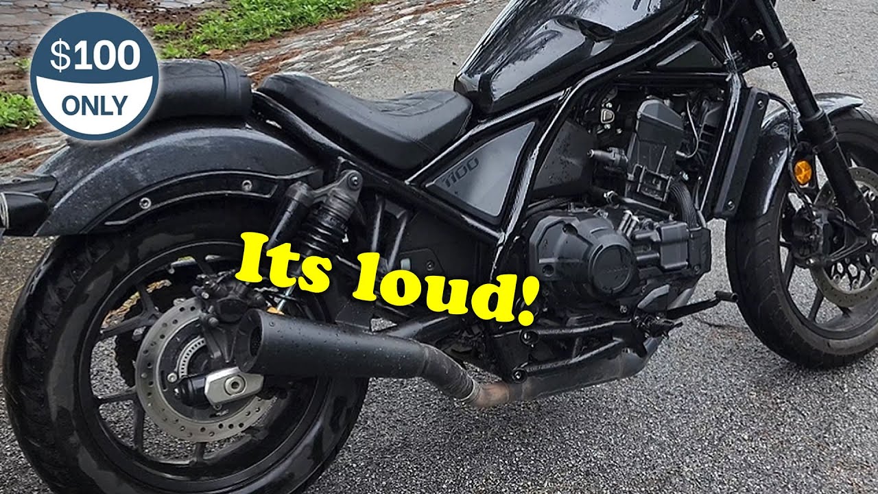 My Rebel 1100 its LOUD! New aftermarket exhaust muffler (Unbox and Installation Video)