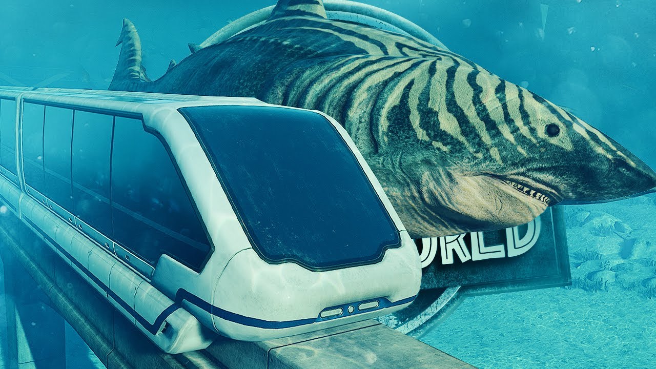 MEGALODON MONORAIL TOUR! Underwater Monorail Ride | Jurassic World Evolution 2 Paleo Zoo