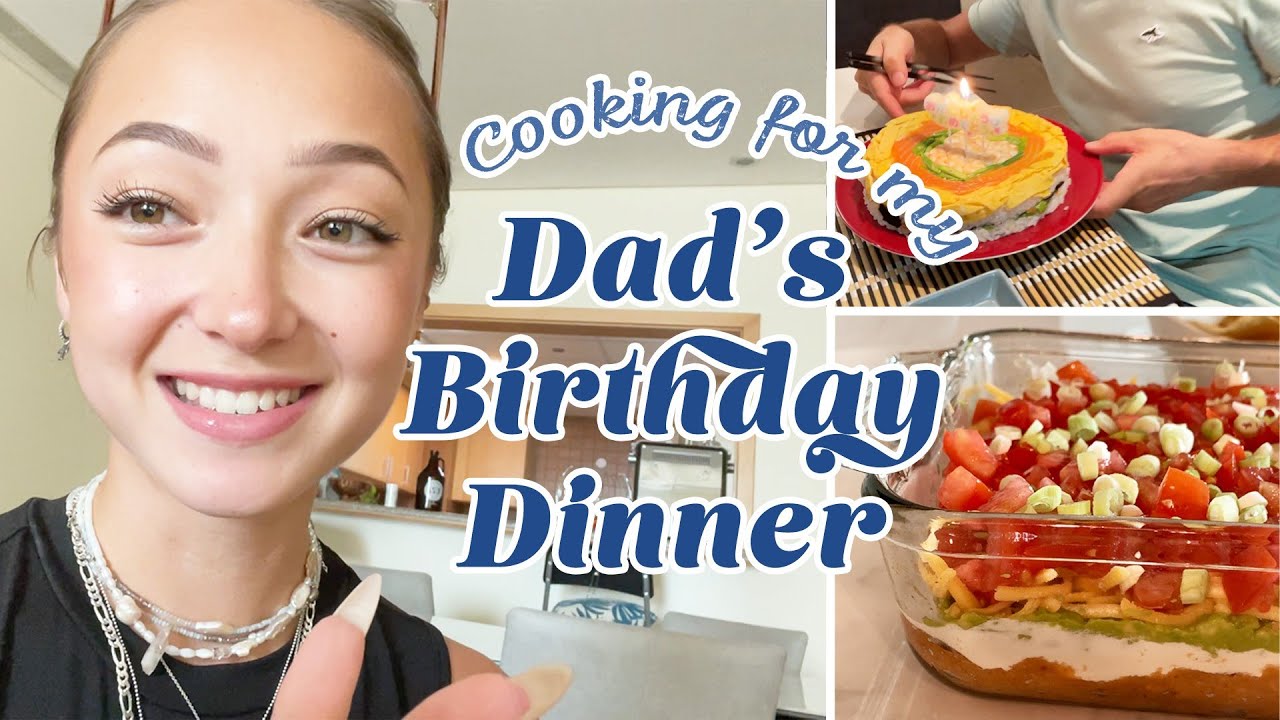 ドバイのホームパーティー準備🎉お父さんの誕生日ディナー｜大好きなディップと寿司ケーキを作ろう！🥑🍣Cooking for my Dad's Birthday Dinner