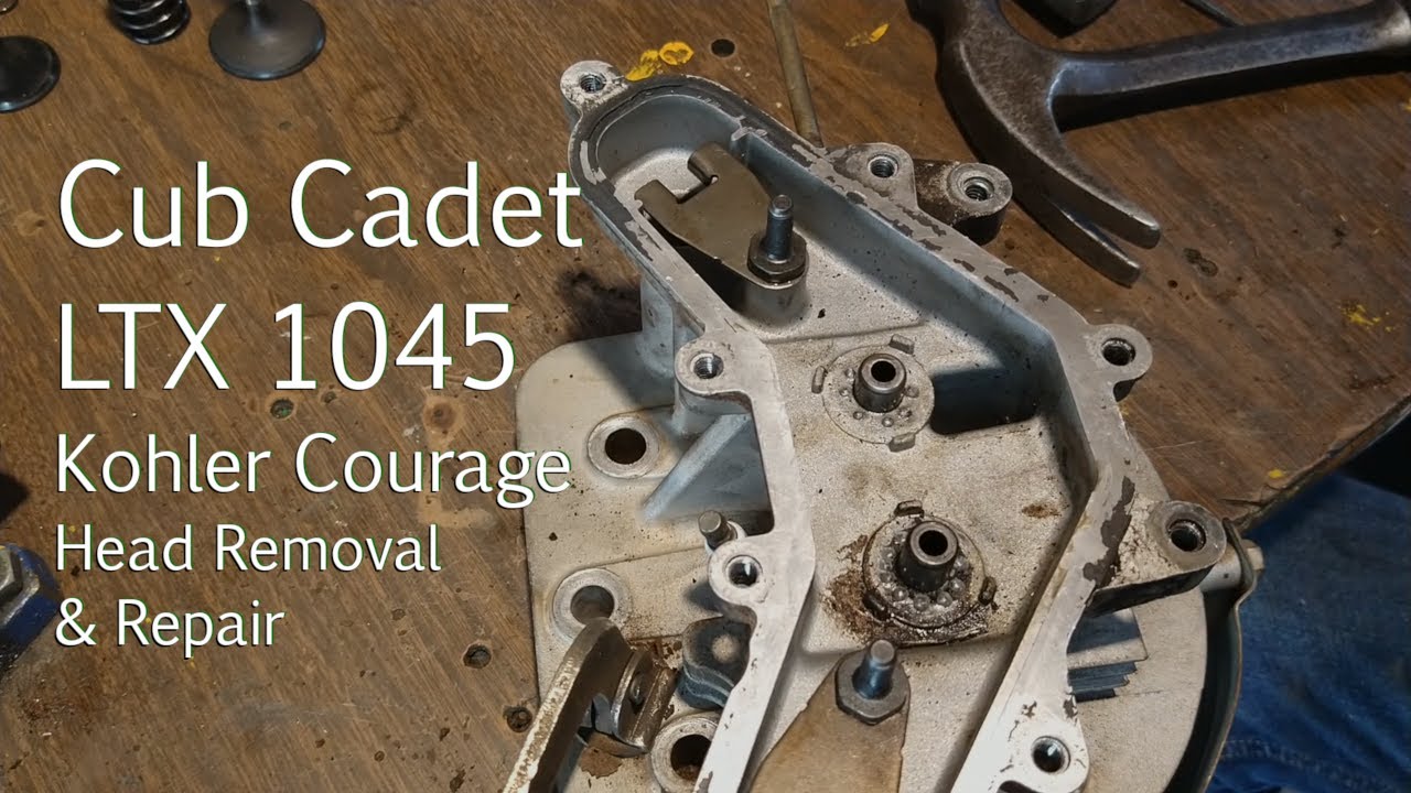 Снятие и ремонт головки блока цилиндров Cub Cadet LTX 1045 Kohler Courage
