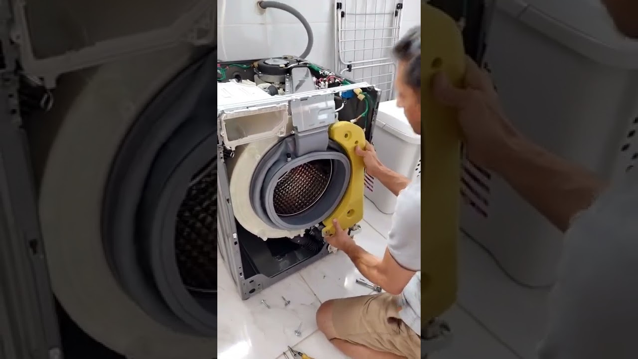Trocando a guarnição da lava e seca Samsung