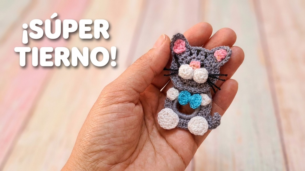 LINDOS GATICOS A CROCHET CON ANILLAS RECICLADAS