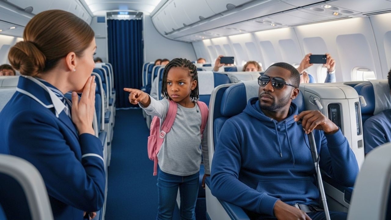 Black Billionaire Girl Fires a Flight Attendant for Serving Spoiled Food to Her Blind Father