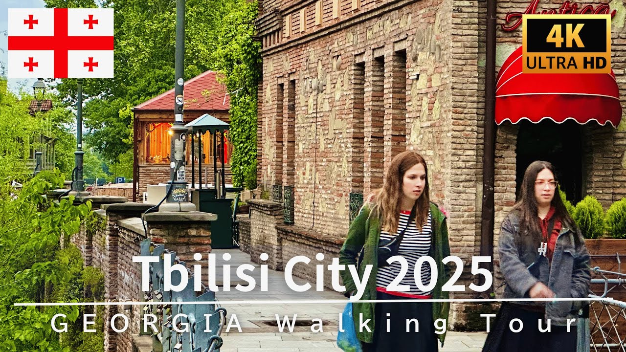 Прогулка по Тбилиси: от Абанотубани до площади Свободы | 4K HDR 60fps