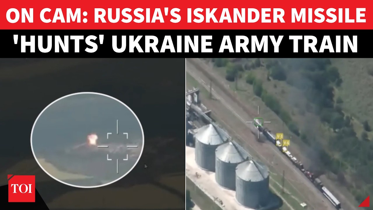 Russia 'Hunts Down' Ukraine Army Train On The Move; Iskander Missile Strike Caught On Cam