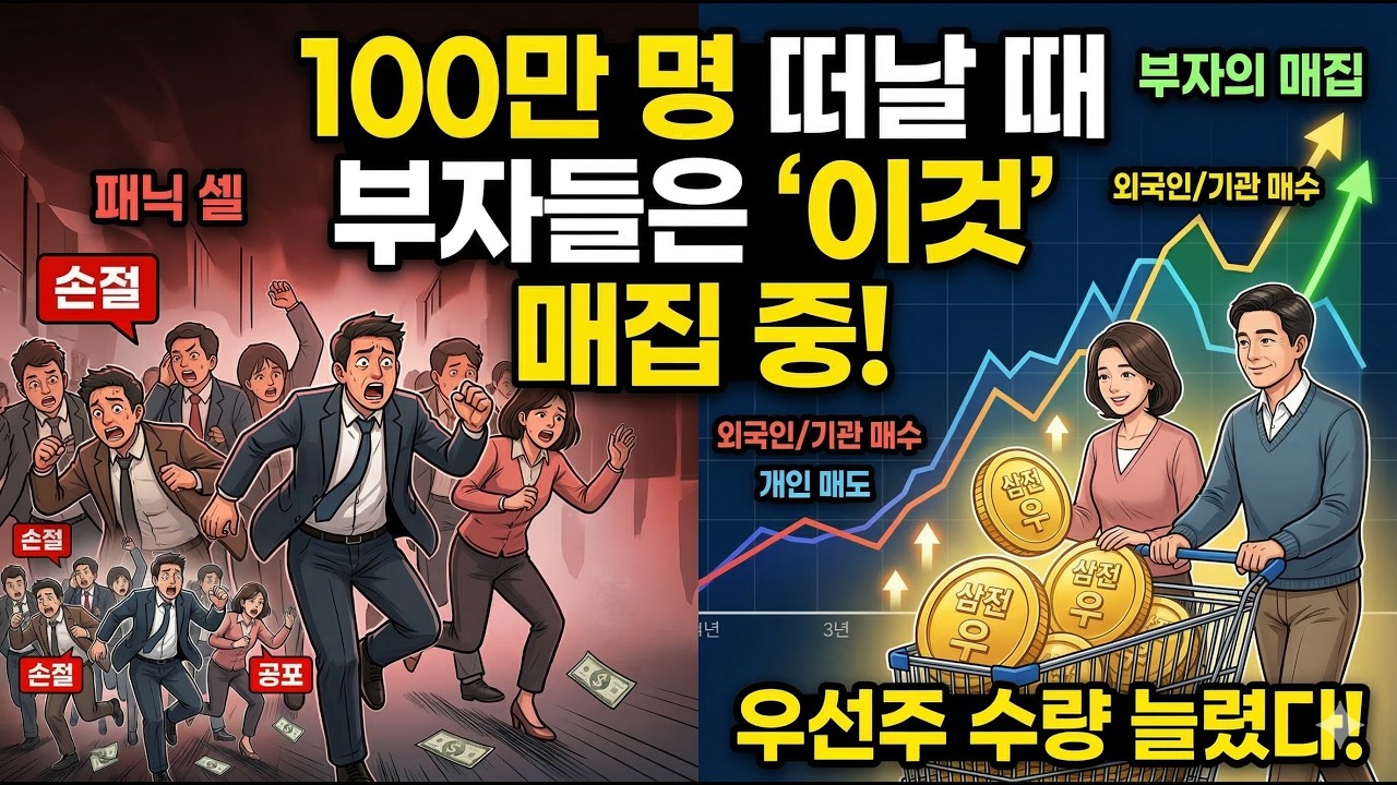 100만 명이 삼성전자를 떠날 때, 똑똑한 부자들은 '우선주' 수량을 늘렸다!