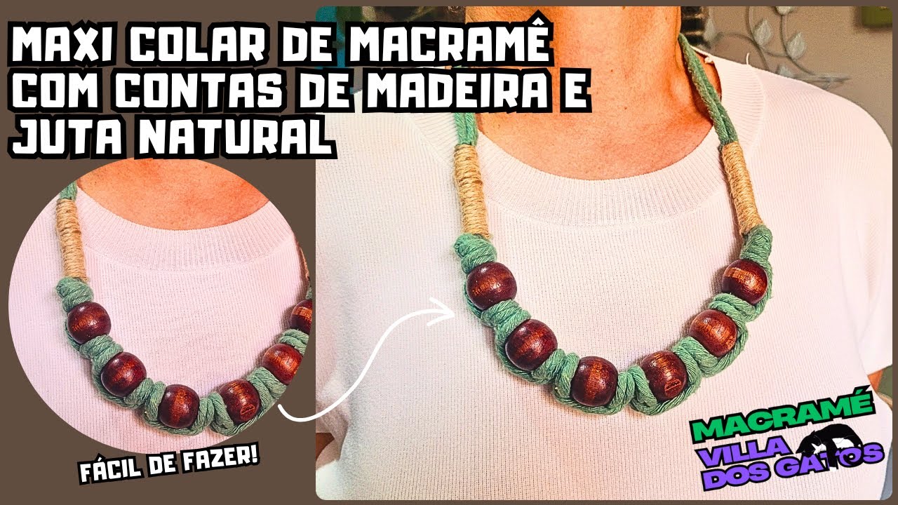 Maxi Colar de Macramê Como Fazer