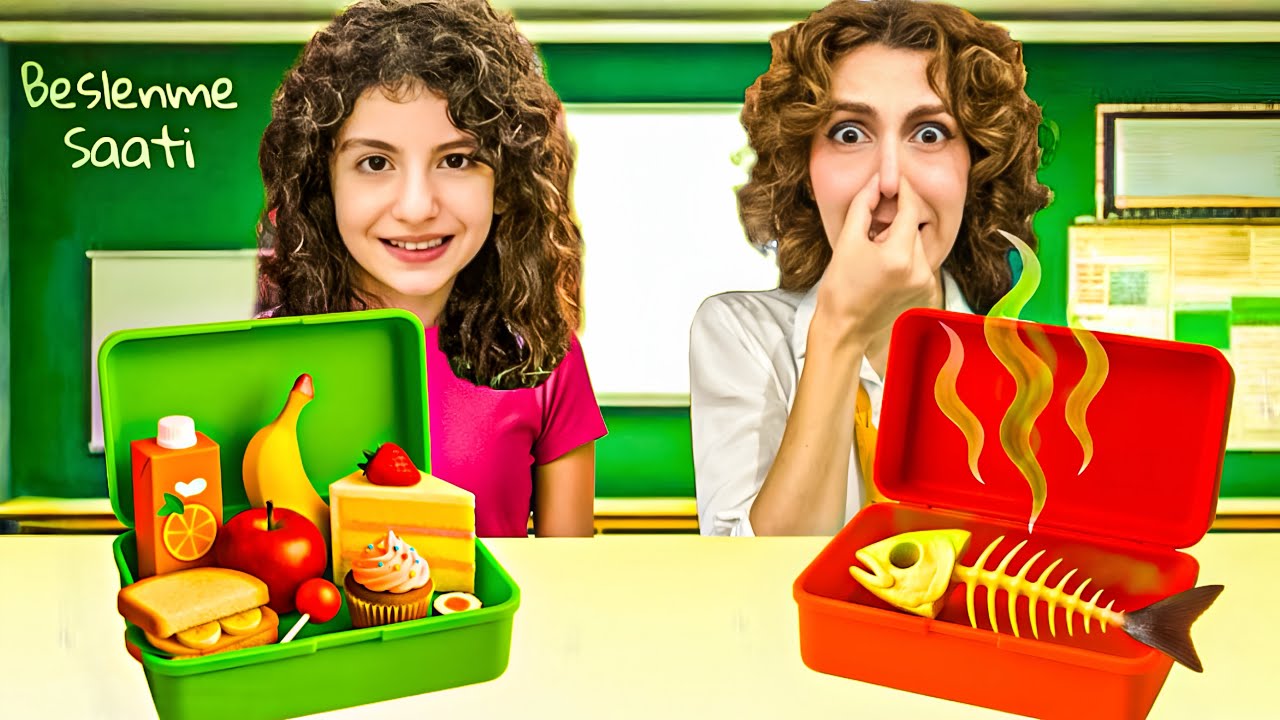 BESLENME ÇANTASINDAN NE ÇIKARSA YE!! | Esmanur ve Sara