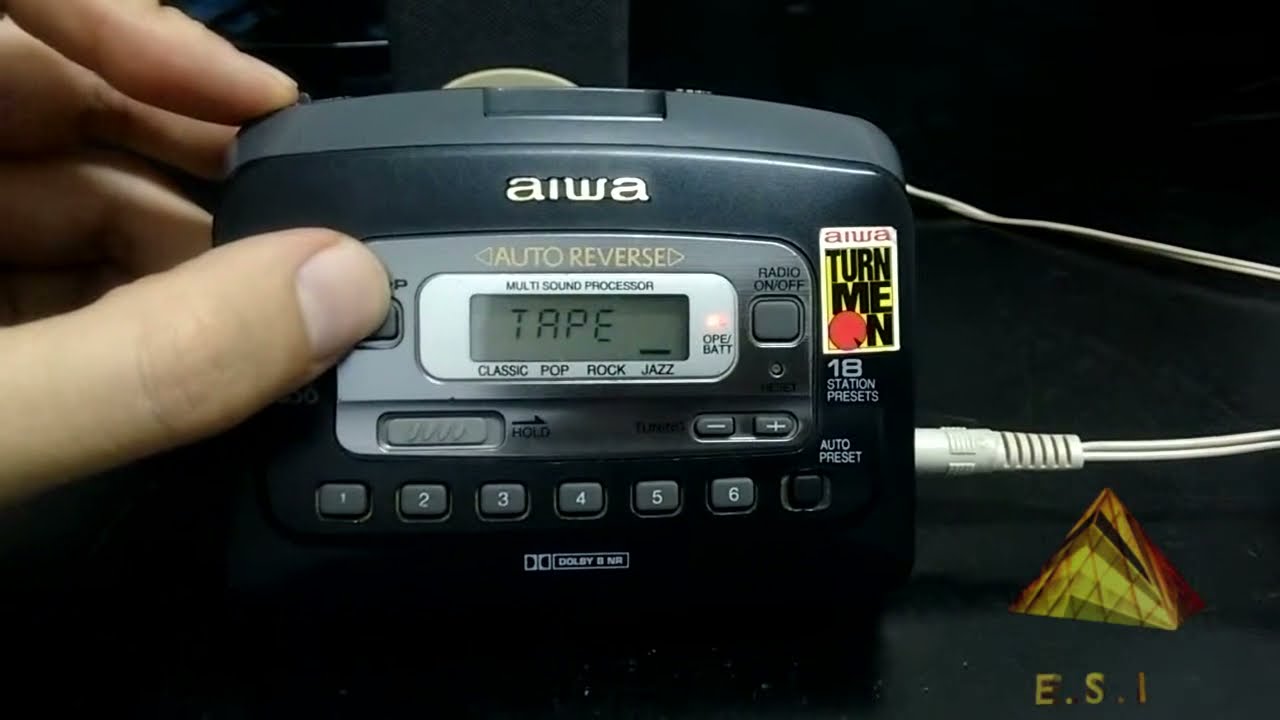 Walkman Aiwa TX656 Teste depois de restaurado troca de correias manutenção.