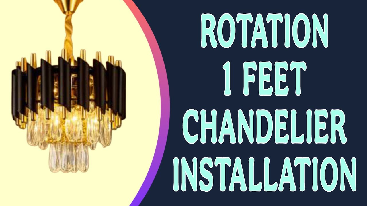ROTATION 1 FEET CHANDELIER INSTALLATION | #1feet #300mm #chandelier #fancylightstech #jhumer #viral 