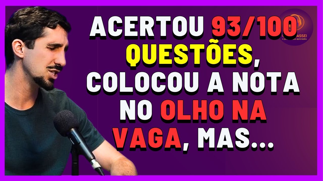 Acertou 93/100 Quest&otilde;es, Colocou a Nota no Ranking Olho na Vaga, Por&eacute;m...