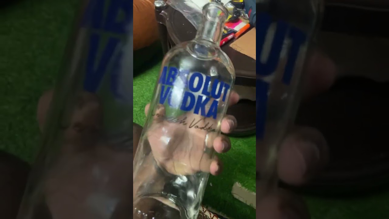 Convert absolute vodka bottle to water bottle