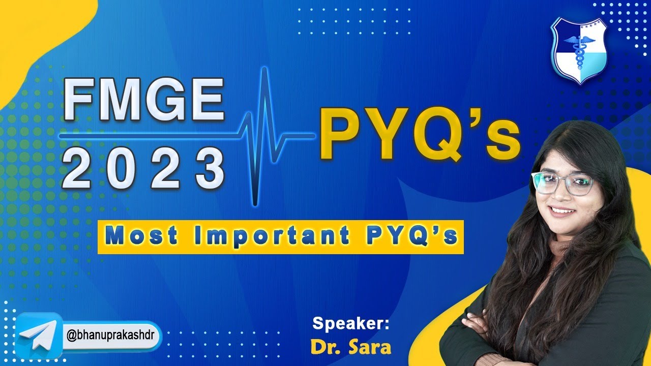 Most Important PYQ's For Upcoming FMG exam By Dr. Sara.