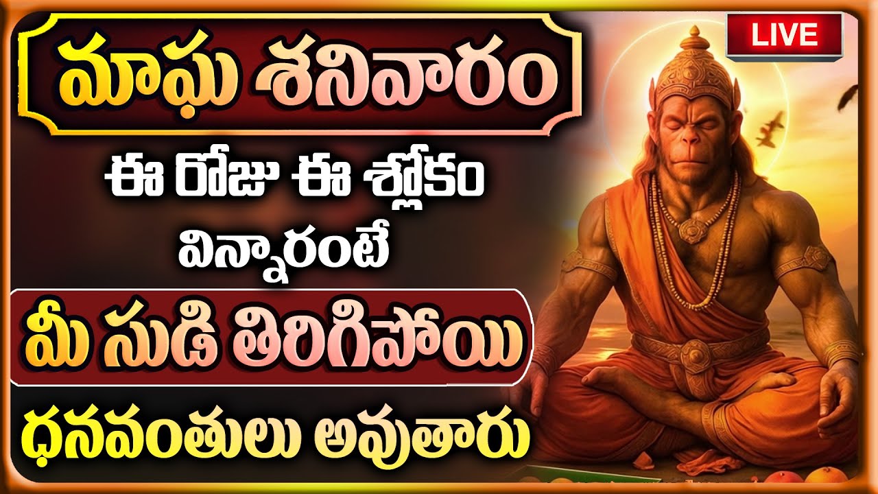 మాఘ శనివారం ఈ శ్లోకం వింటే ధనవంతులు అవుతారు || hanuman chalisa in telugu || SumanTv Mahila