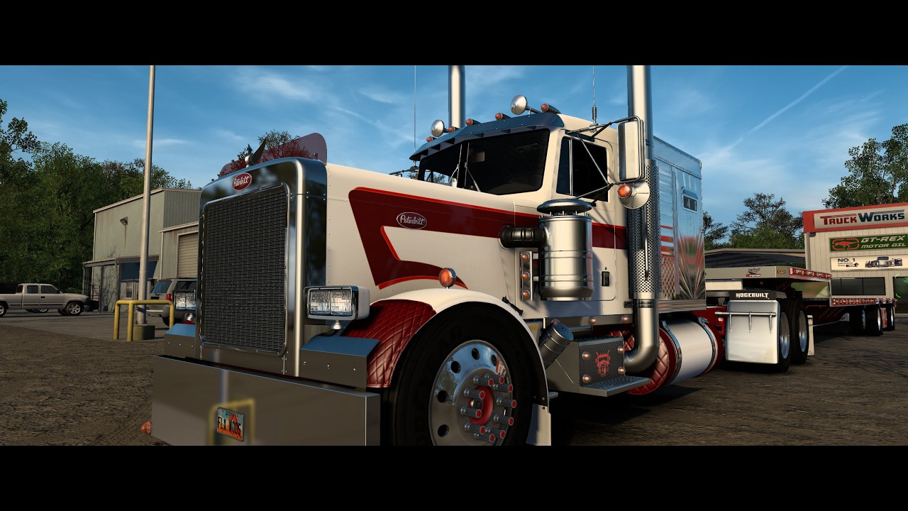ATS 1.58 I FLX 359 Peterbilt Hard Reversing Manac StepDeck CatPowered 13spd, AmericanTruckSimulator