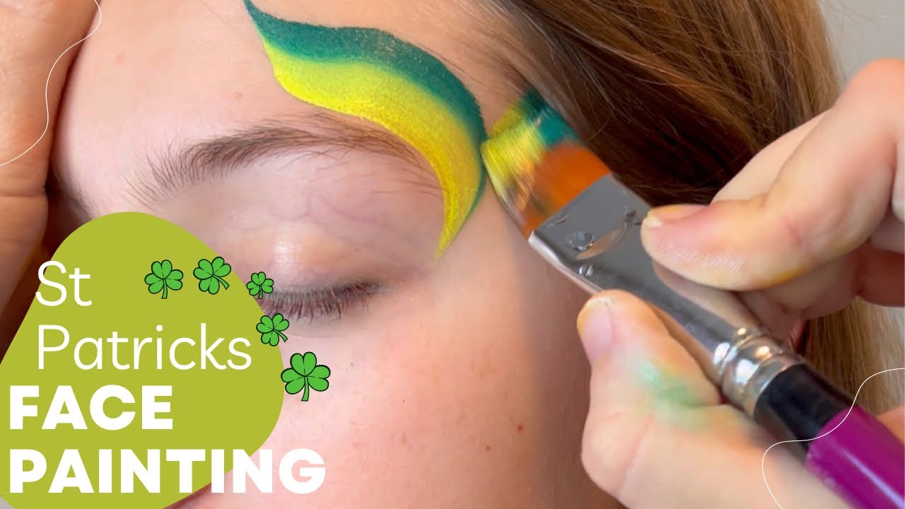 Quick face painting design for st Patrick’s day!