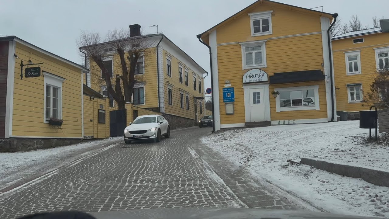 Exploring Historic Porvoo: Driving Through Old & New City Center