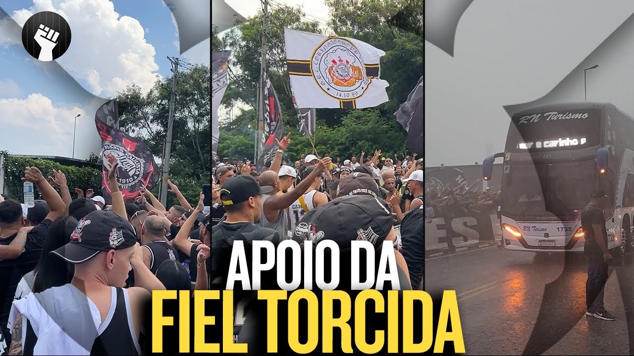 TORCIDA do CORINTHIANS faz FESTA na SAÍDA DO ÔNIBUS para duelo contra o PALMEIRAS