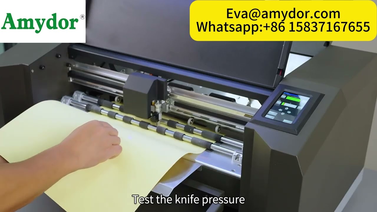 AMD360SK Sticker Cutting Machine, A3+Sheet Label Cutter Amydor Digital Label Die Cutter,cut & crease