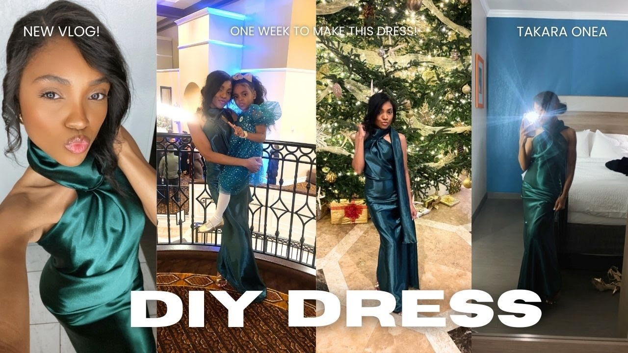 I Had ONE Week TO Make My HOLIDAY Work Party Dress! + Mini Vlog To ST. SIMONS Island