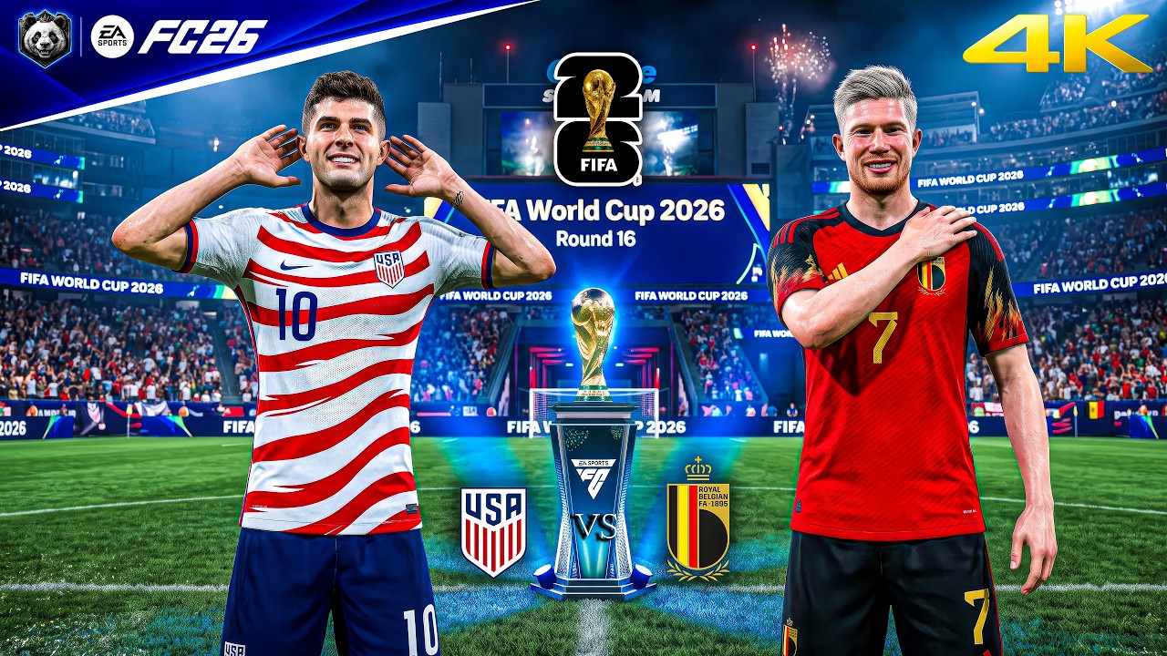 FC 26 &mdash; США против Бельгии &mdash; Чемпионат мира по футболу FIFA 2026, 1/8 финала, полный матч | PC&trade; [...