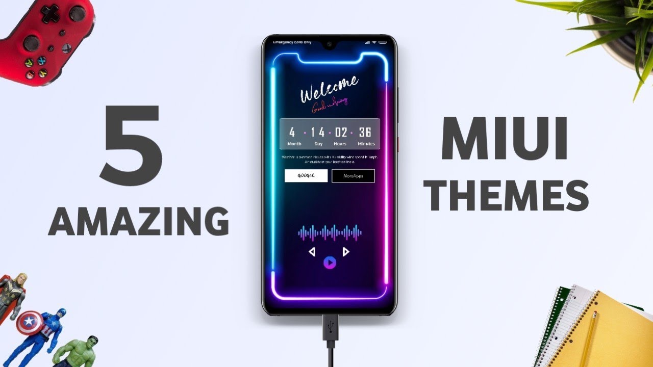 5 Best Amazing Miui 12 Themes  With Charging Animation || MIUI MODS 🔥⚡