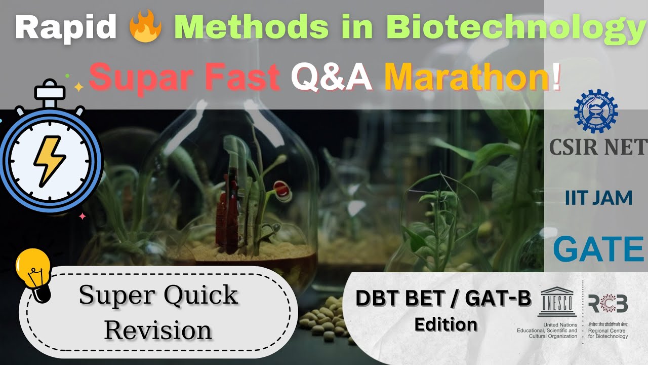 DBT BET/GATB: 🧠Mastering Methods in Biotechnology with Practice Questions! #Phd #exam