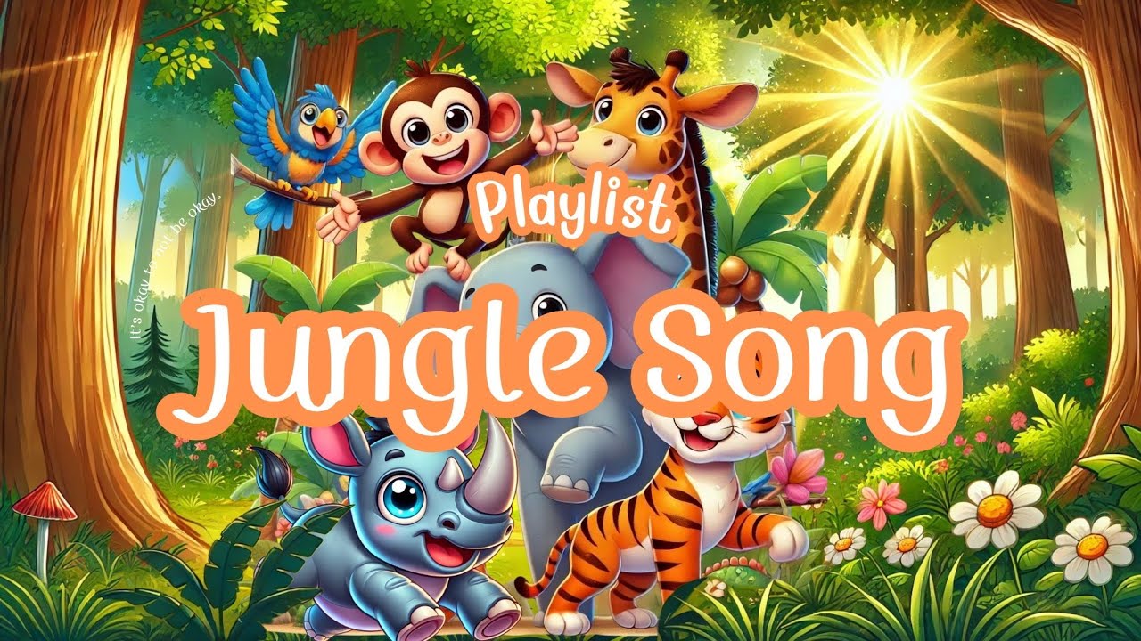 🎵 Fun Jungle Animals Song for Kids | Cute Cartoon Animal Dance & Music 🎶