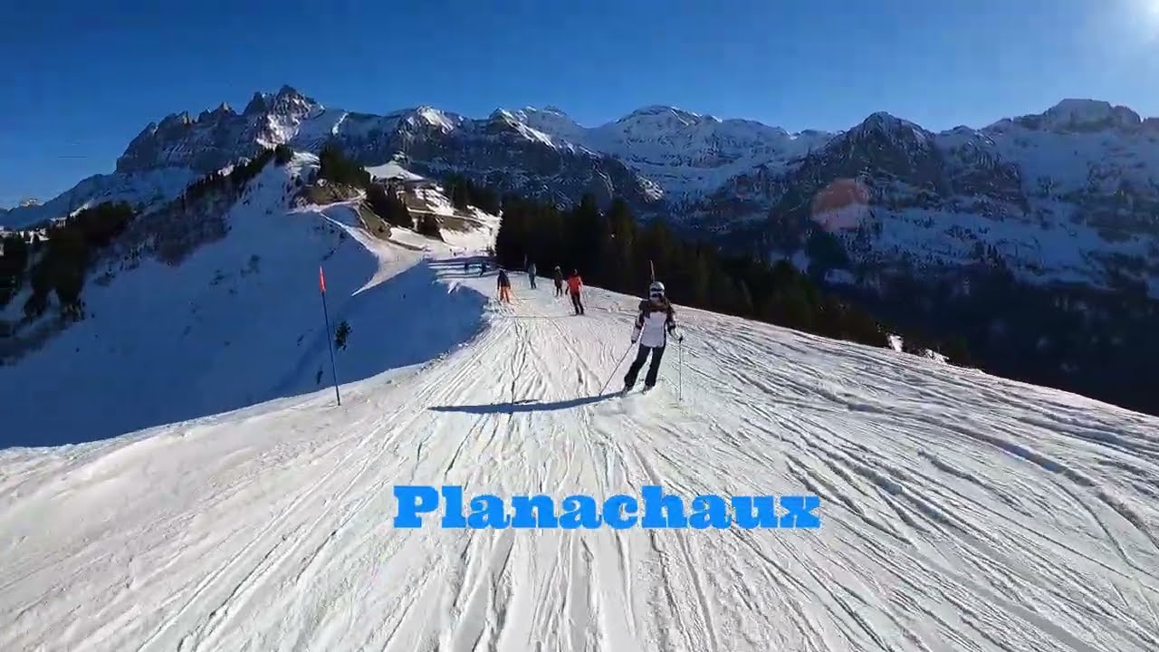 Portes du Soleil skiing between France and Switzerland with sister