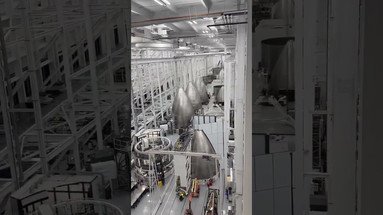 Starship Factory at Starbase Texas - inside look, video by Elon Musk - 