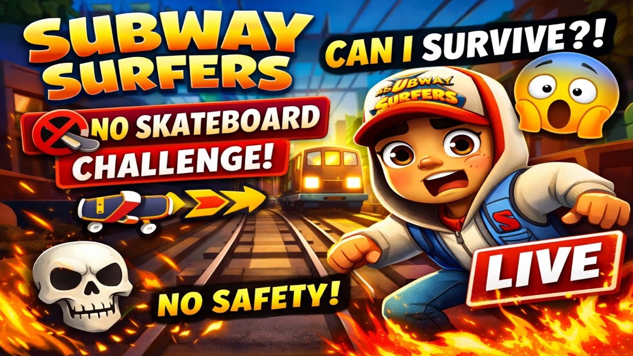 Subway Surfers LIVE |🛹❌ No Skateboard Challenge 😱
