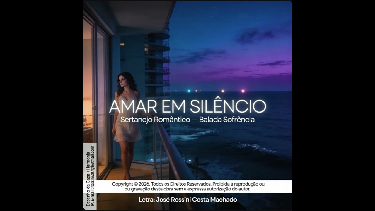 Amar em Silêncio | Sertanejo Romântico - Letra: José Rossini Costa Machado.