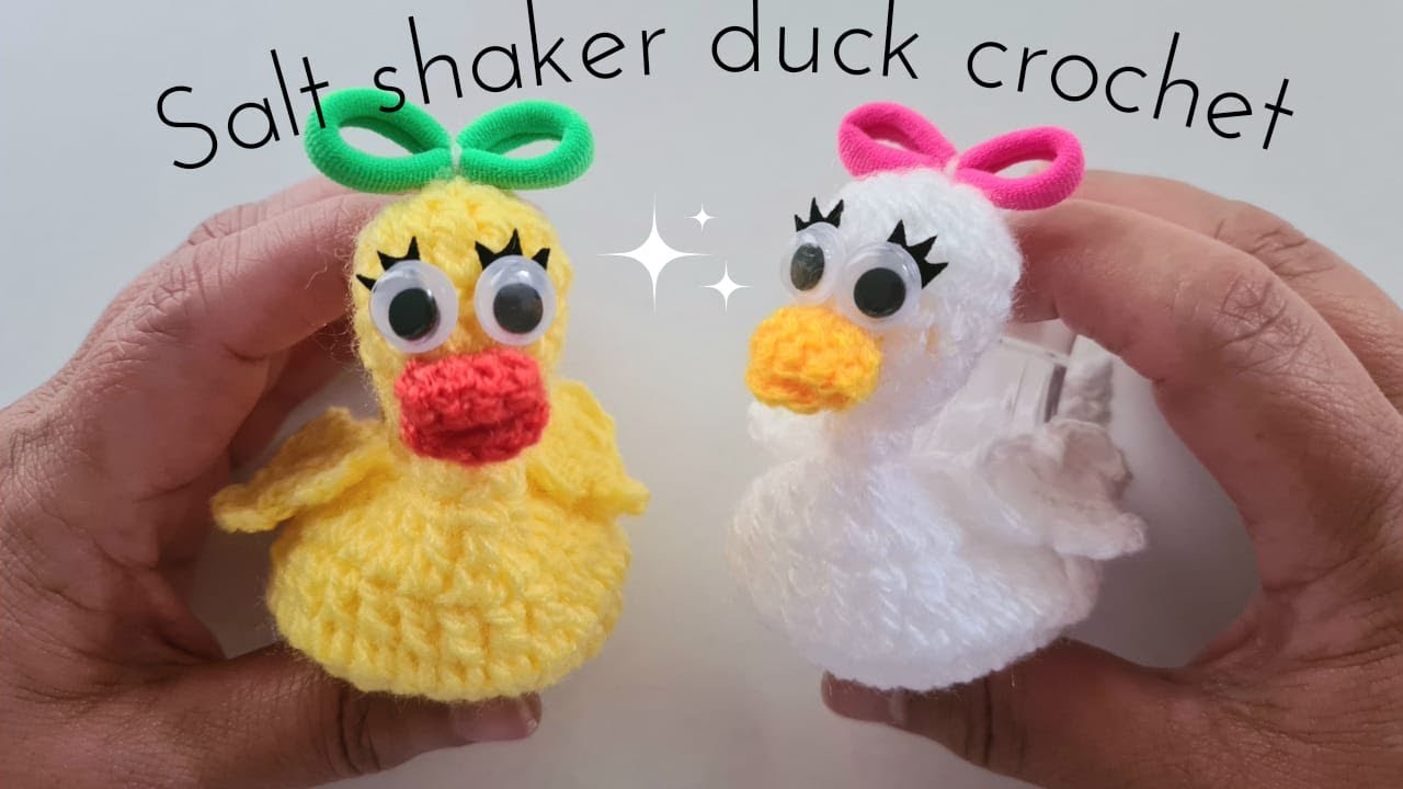 Lindos adornos de cocina en CROCHET 🦆💛🤍 / Patita cubierta para salero / Amigurumi