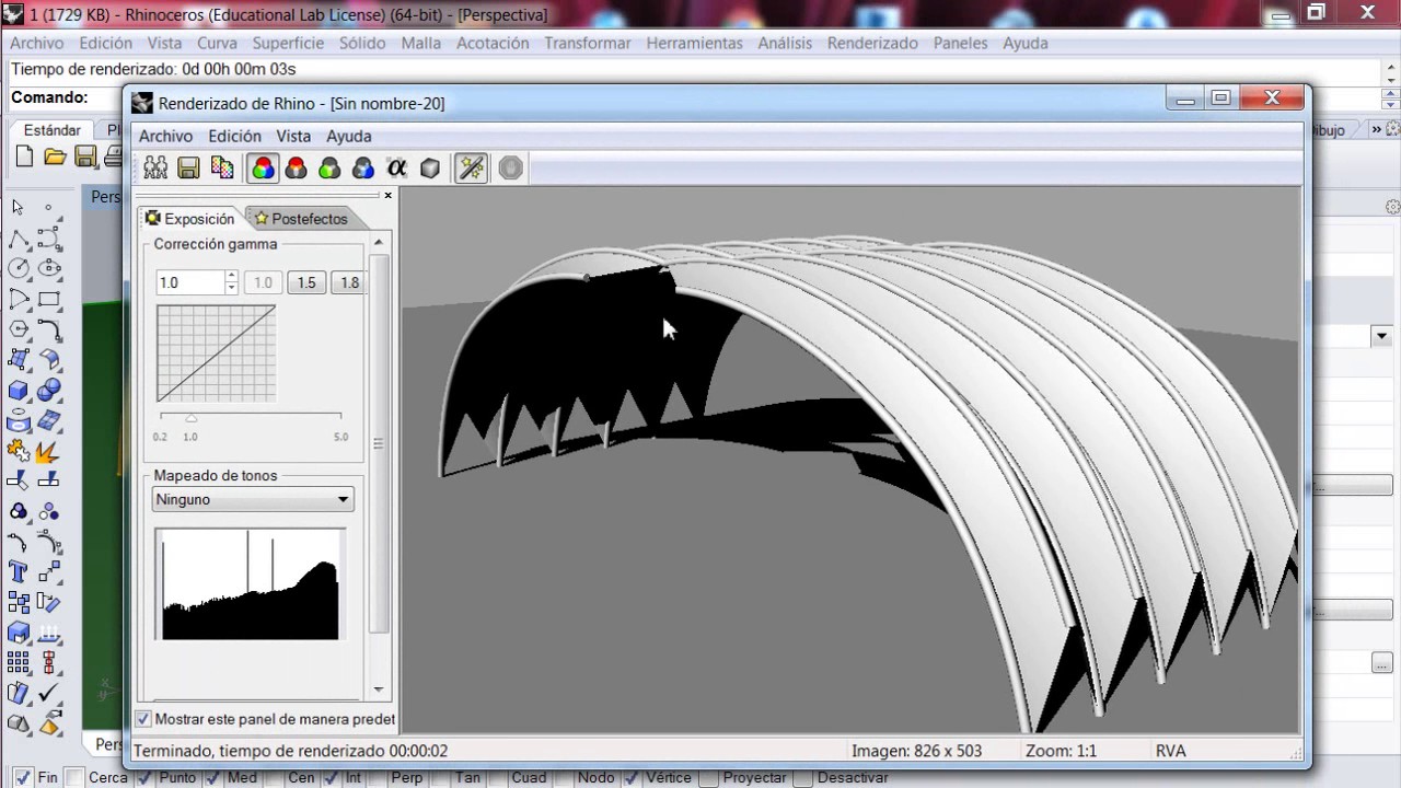 Entorno y caracteristica de renderizado Rhinoceros 5