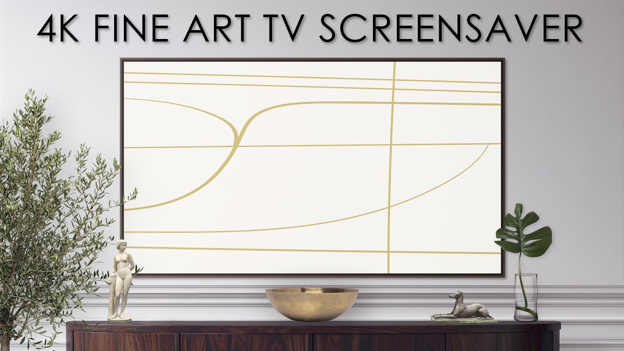 Modern Art TV Art Screensaver | Fall Boho Line Art | Autumn TV Background | 4K Fine Art for your TV