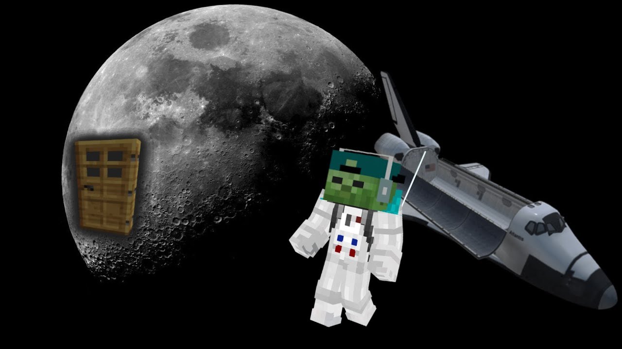 MARK MY FRIENDLY ZOMBIE MAKES A HOUSE ON THE MOON IN MINECRAFT!! BUILDING CHALLENGE!! Minecraft Mods