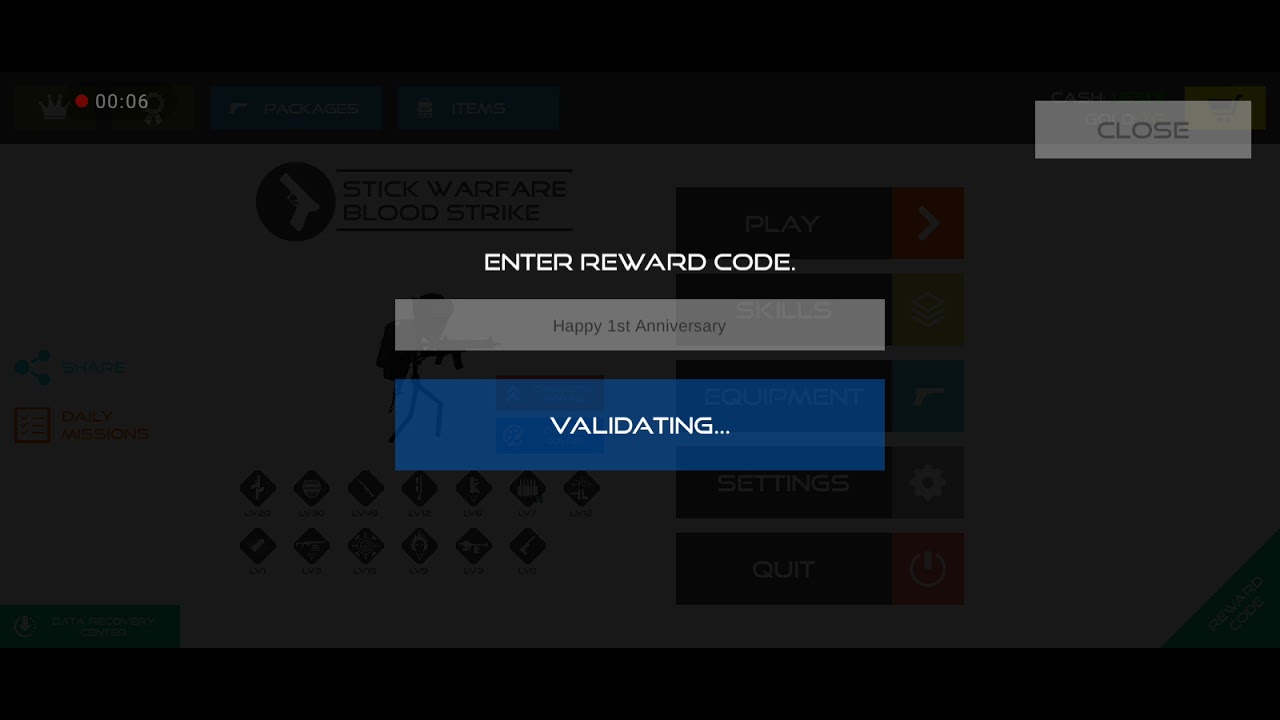 new reward code in stick warfare blood strike