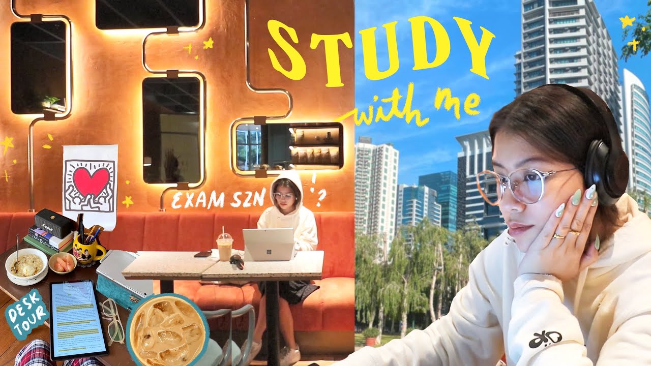 STUDY WITH ME 🤓 exam szn + productive college vlog *ateneo*