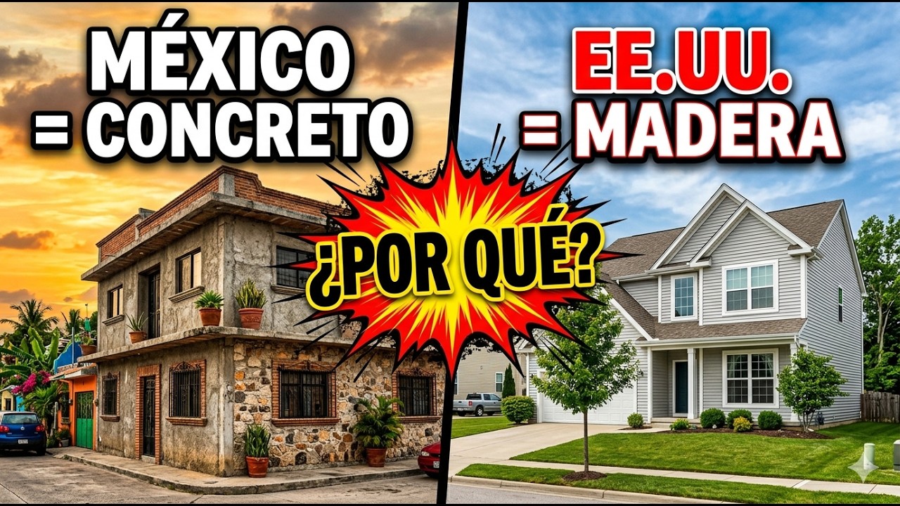 🧱 Casas de MÉXICO vs 🏠 ESTADOS UNIDOS: Clima, Sismos, Dinero y el Gran Secreto de su Construcción
