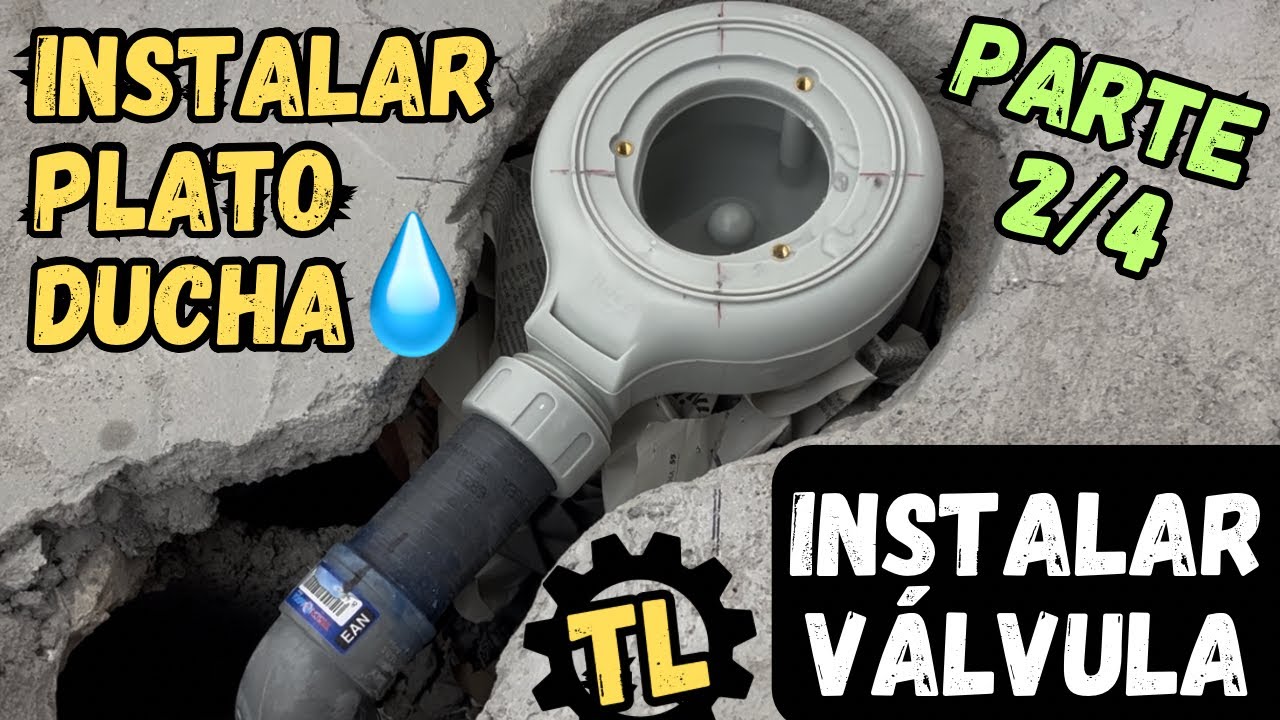 Instalar VÁLVULA para PLATO DUCHA de resina Parte 2/4 | Trabajos de fontanería💧