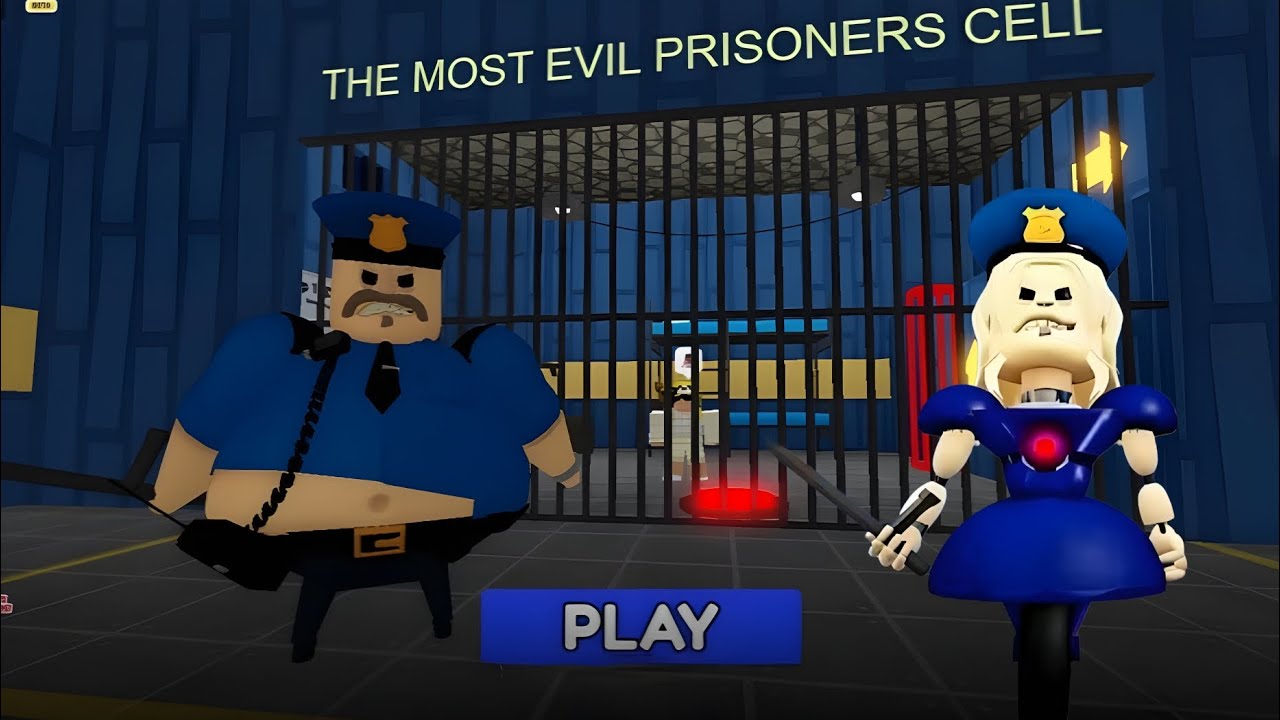 POLICE GIRL! BARRY 2 PLAYER ESCAPE PRISON V2! roblox! Gameplay Walkthrough No Death 4K