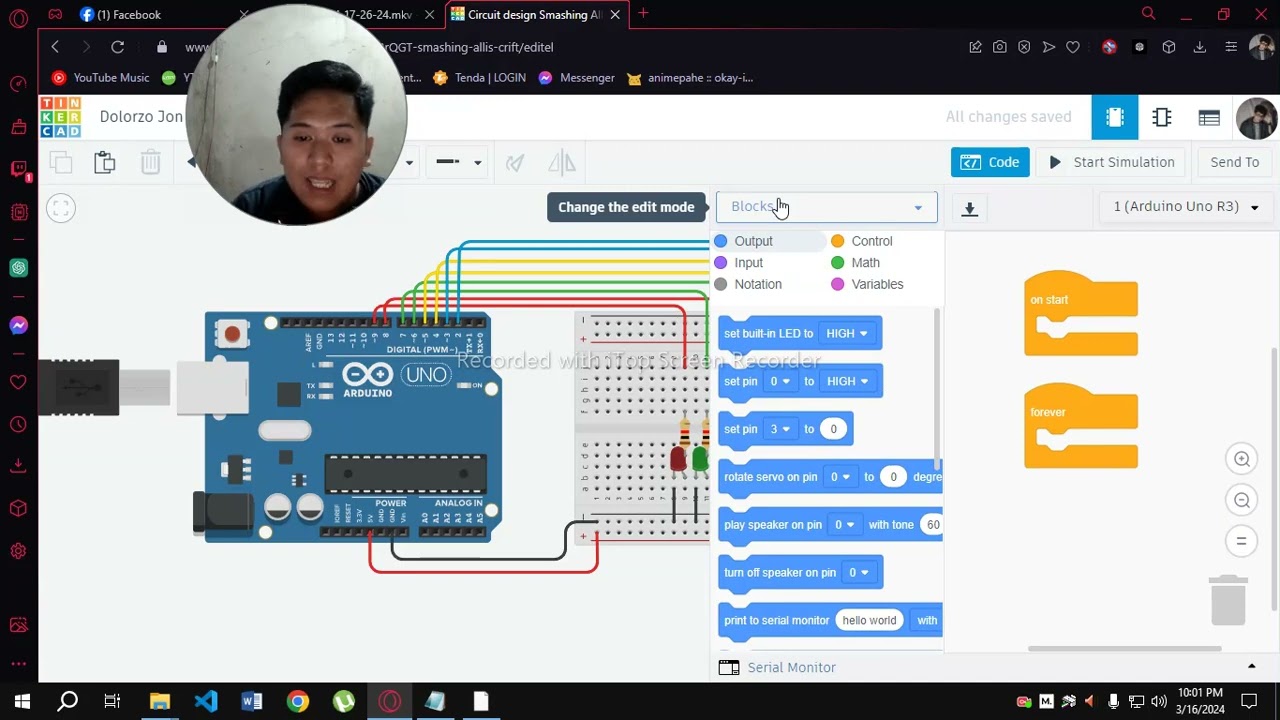 LED CHASER TINKER CAD