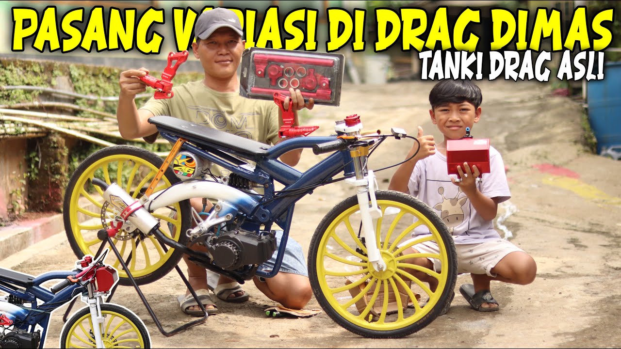 MIRIP DRAG ASLI!! PROSES UPGRADE MODIFIKASI VARIASI SEPEDA DRAG DIMAS