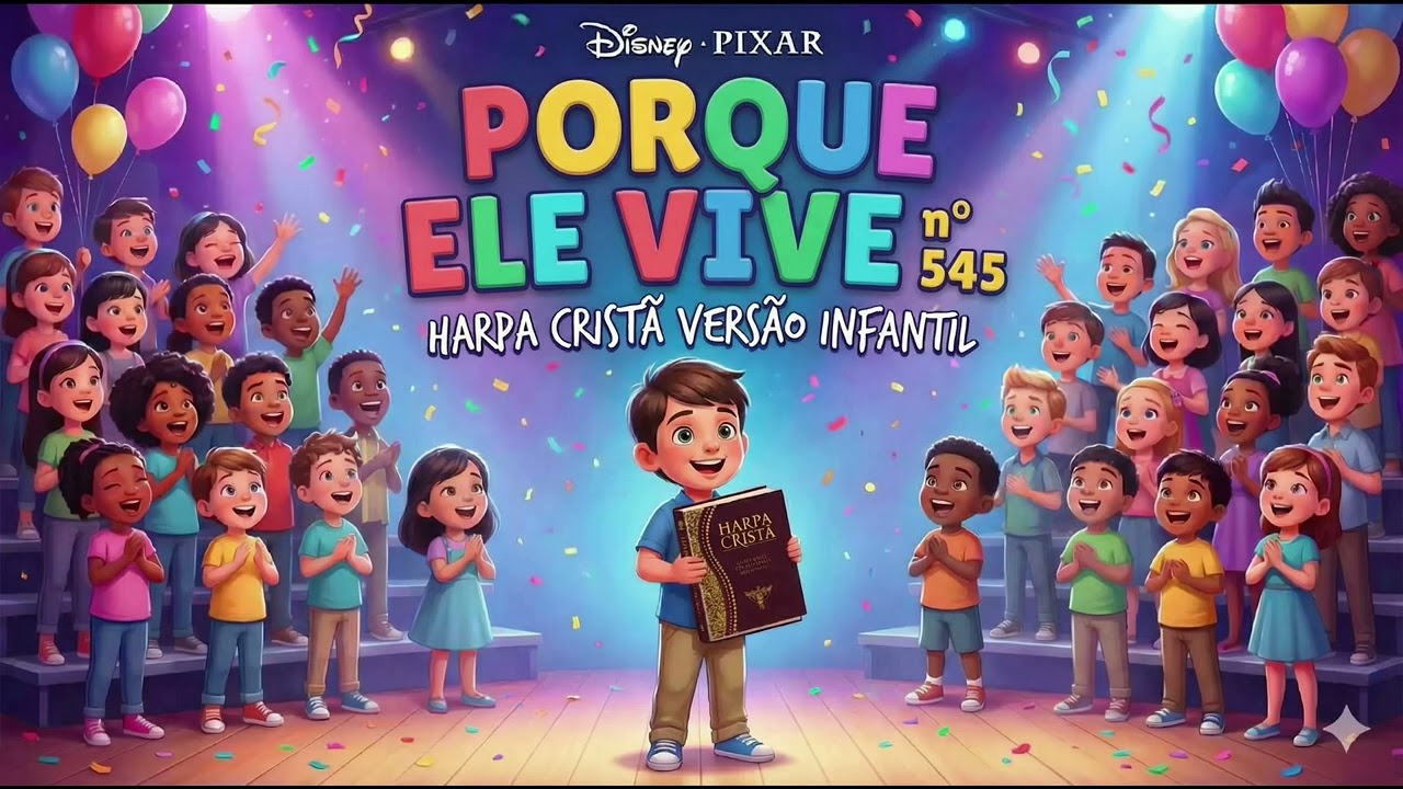 VERSÃO INFANTIL | HARPA CRISTÃ  - Porque Ele Vive (n°545)