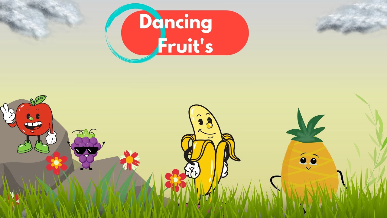 Dancing fruits 🍎🍇🍍🍌 healthy fruits benefits |wookids1 must watch