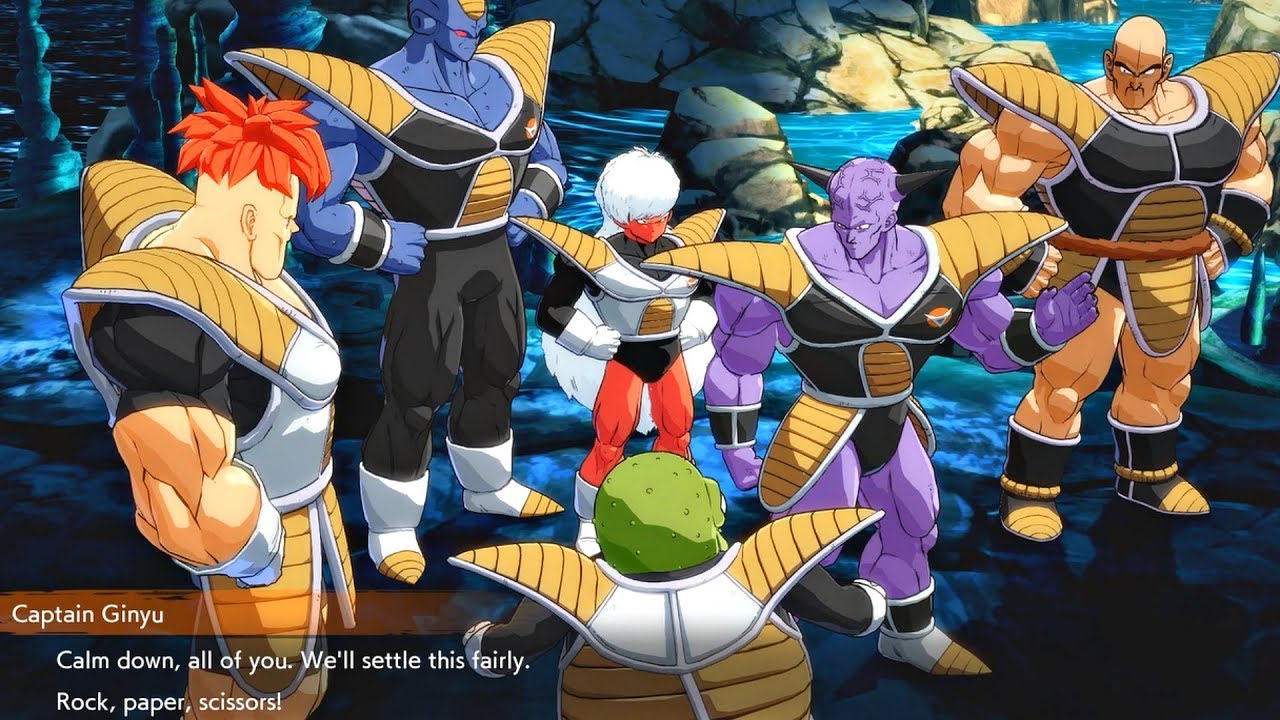 Dragon Ball FighterZ - All Ginyu Force Members & Nappa Argue Who Beats Vegeta